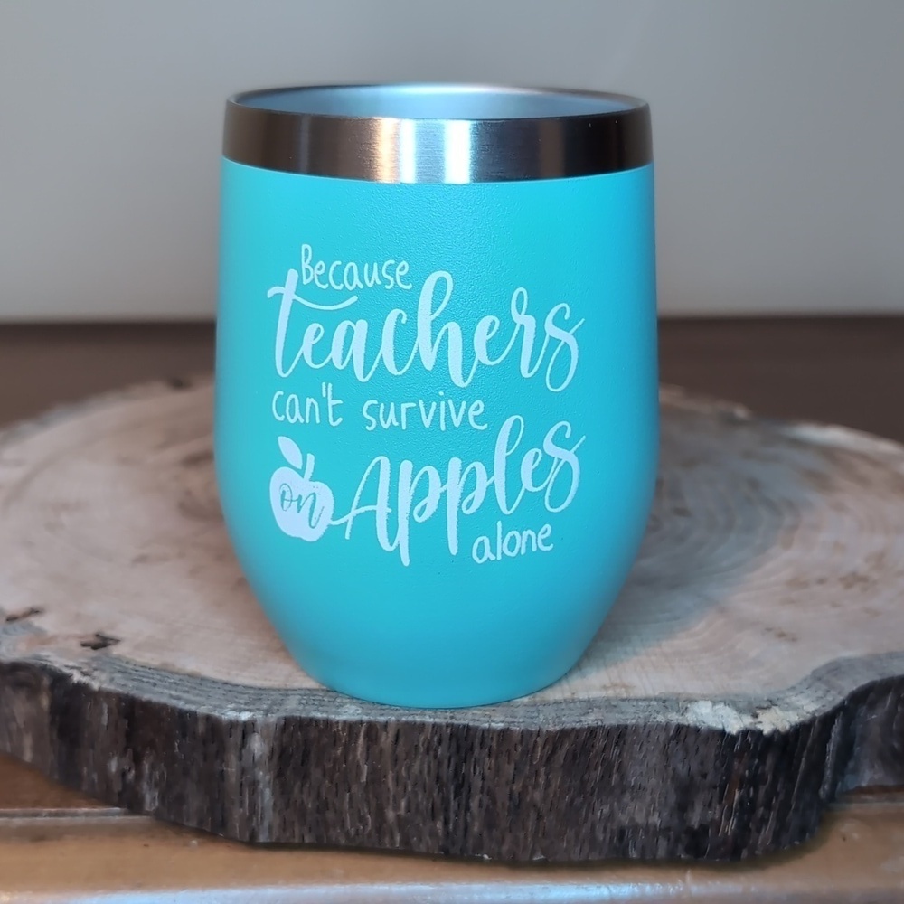 Teacher Insulated 16oz Wine Tumbler Teacher Appreciation Mixer Glass New